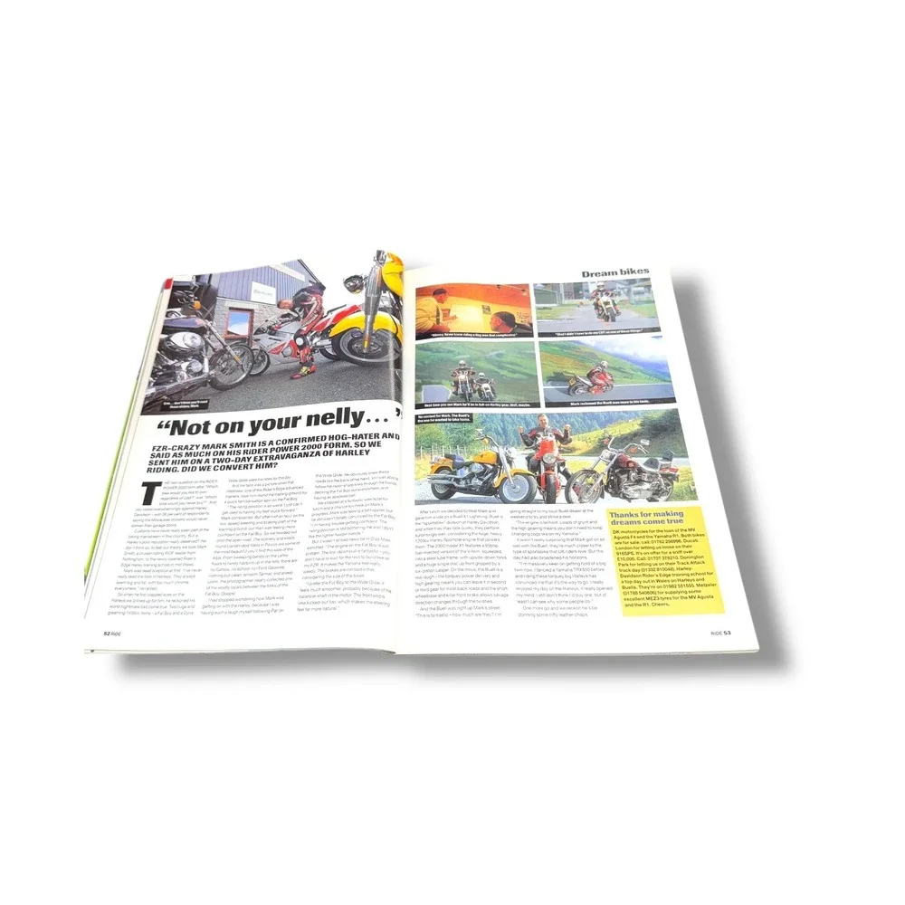 RiDE Magazine Rider‎ Power 2000 UK Motorcycle Survey Vintage Issue